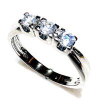 Anello Donna in Oro bianco Cubic Zirconia TRILOGY ZIRC PI O/Z 3.40 B